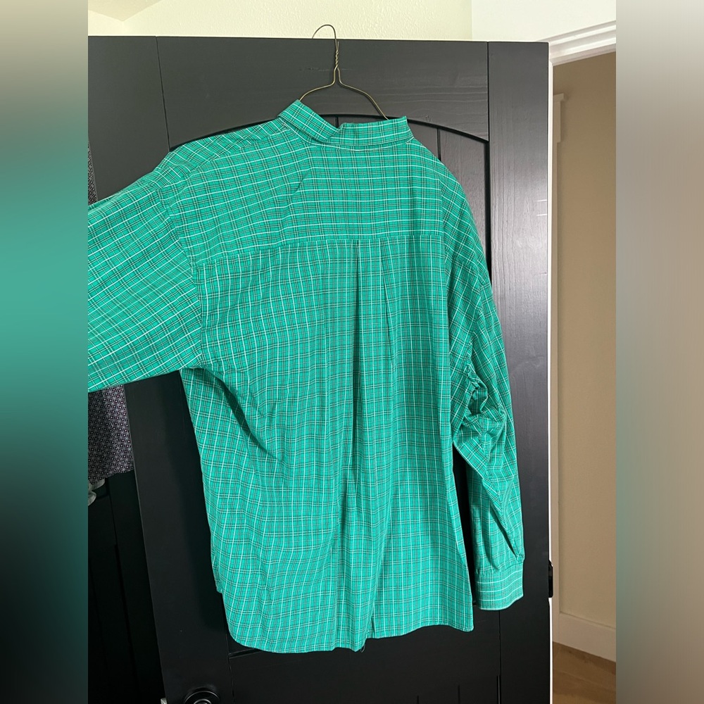 Wrangler Green Plaid Dress Shirt - Picture 3 of 3